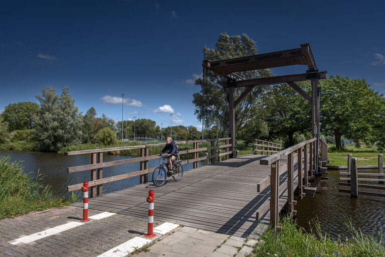 fietsbrug in polder